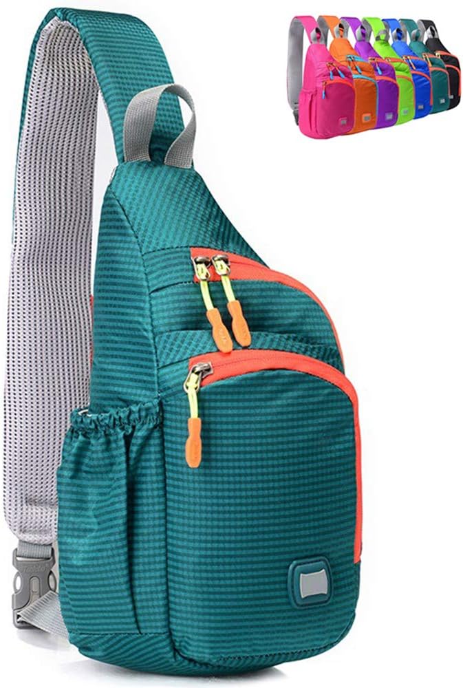 Peicees Small Sling Backpack Waterproof Unisex Shoulder Bag Chest Crossbody by Peicees