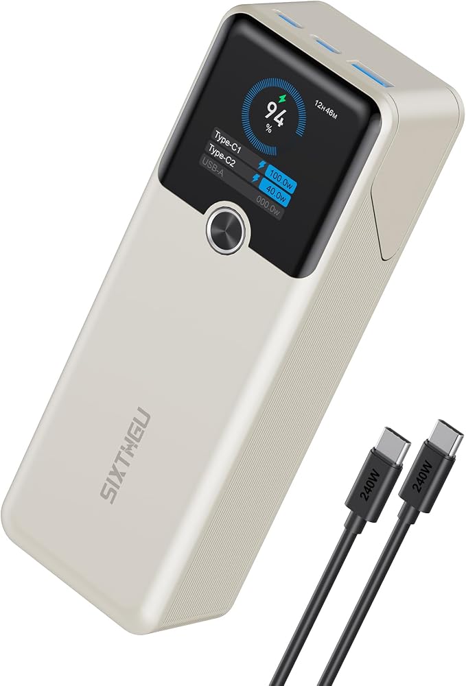SIXTHGU Laptop Power Bank, 3-Port 20, 000mAh Portable Charger by SIXTHGU