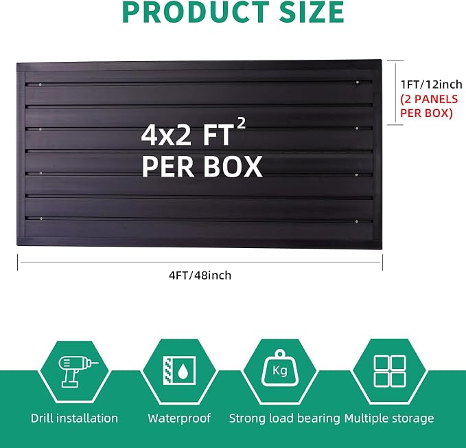 FRAYSCENT Slat Wall Paneling Garage Slat Wall Storage Systems Slatwall Panels - Image 3
