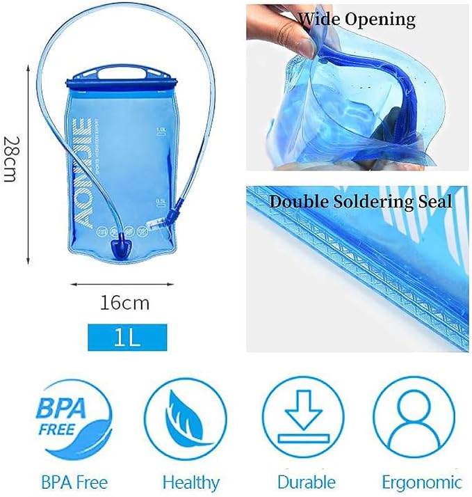 AONIJIE Hydration Bladder 1L Water Reservoir, Leakproof Water Storage Bladder - Image 3