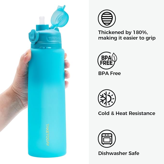TakeToday Collapsible Water Bottles 32oz, Foldable Travel Bottle, TSA-Approved - Image 4