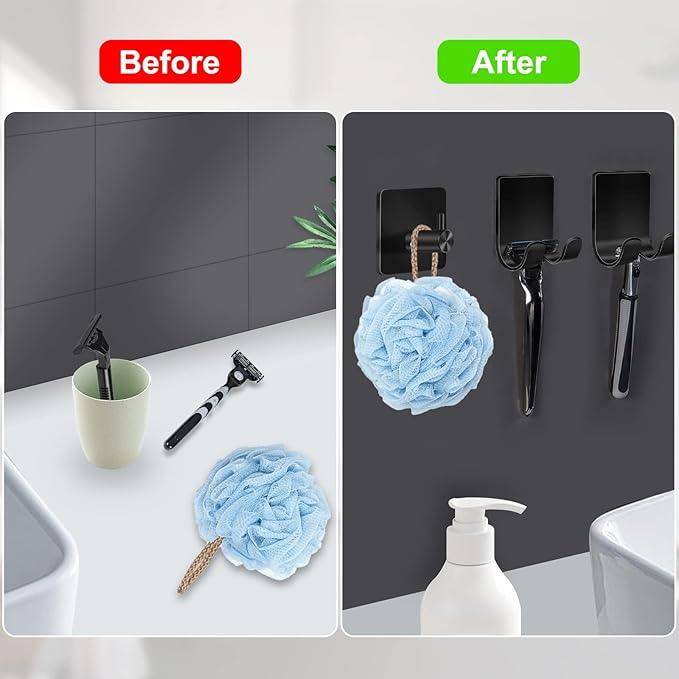 CGBE Shower Holders for Razors, 2 Pack Squeegee Holder and 2 Pack Razor Holder - Image 5