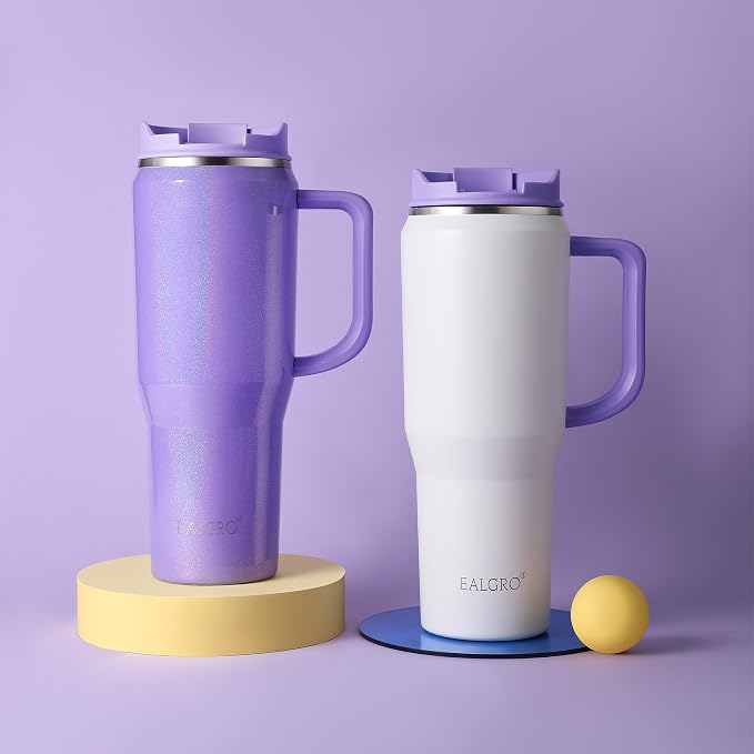 EALGRO 50 oz Tumbler with Handle, Insulated Tumblers with Lid and Straw - Image 6