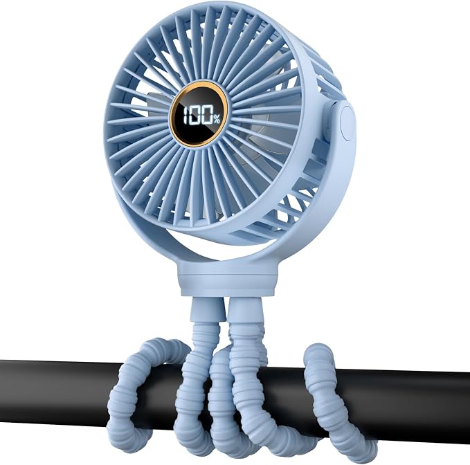 buywoo Portable Stroller Mini Fan, Small Rechargeable Personal Fan, Travel by Buywoo