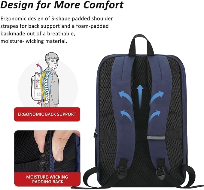 MAXTOP Travel Laptop Backpack Business Anti-theft Backpacks College Bookbag - Image 3
