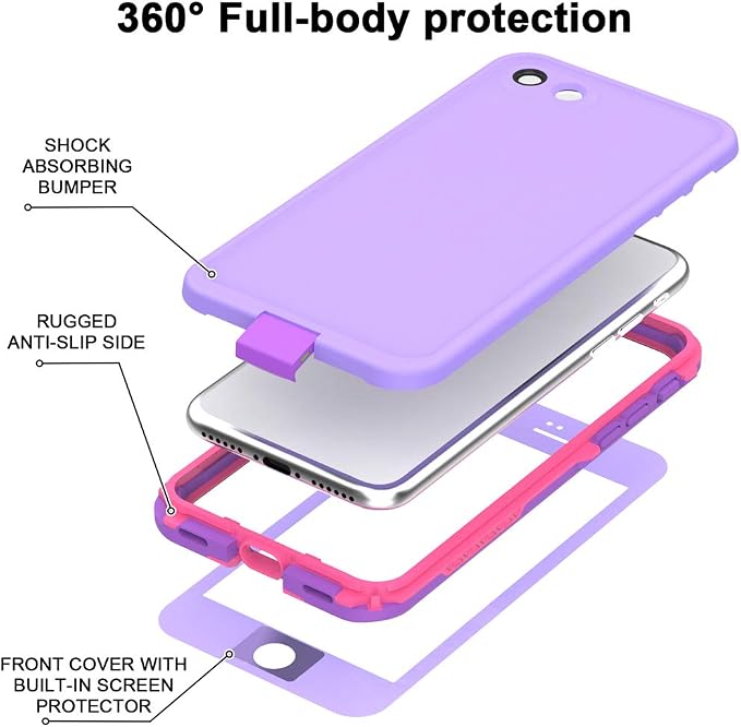 Diverbox for iPhone SE 2020 Waterproof Case iPhone 8 Waterproof Case, - Image 3