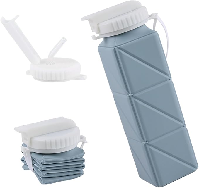 EOBTAIN Blue Collapsible Water Bottle by EOBTAIN