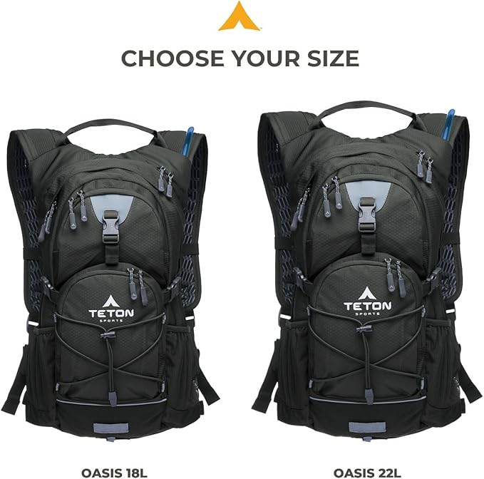 Teton Oasis/Trailrunner Hydration Backpack – Lightweight Water Pack - Image 2