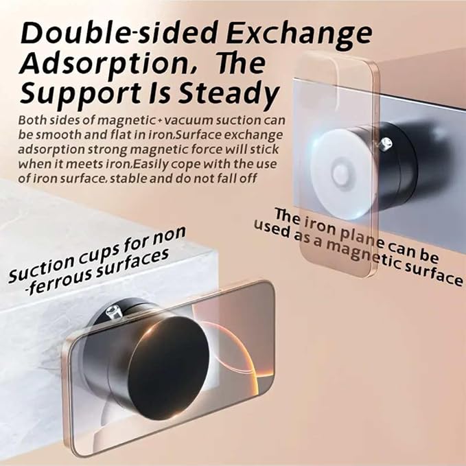 Oudvaker Foldable Magnetic Vacuum Phone Holder, 360° Electric Suction Car Mount - Image 5