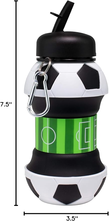 Maccabi Art Collapsible Silicone Soccer Ball Water Bottle - Image 8