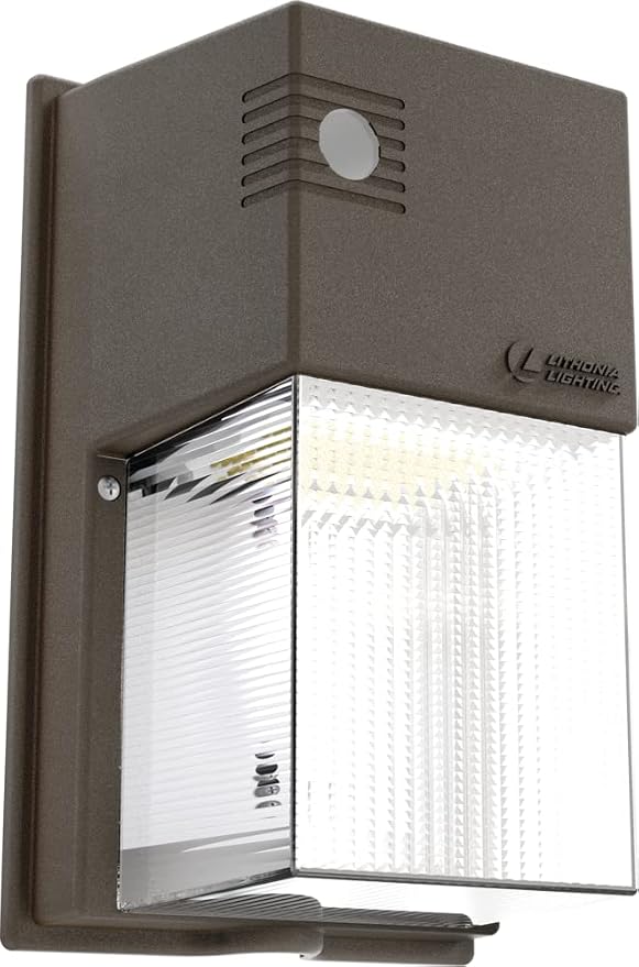 Lithonia Lighting 7" Mini LED Wall Pack Outdoor Light Fixture, 3-Way Selectable by AcuityBrands