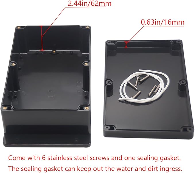 Project Box ABS Black Electrical Boxes IP65 Outdoor Waterproof Box Electronic - Image 5