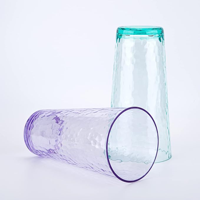 26-ounce Acrylic Highball Glasses Plastic Tumbler Larger Drinking Glasses - Image 3
