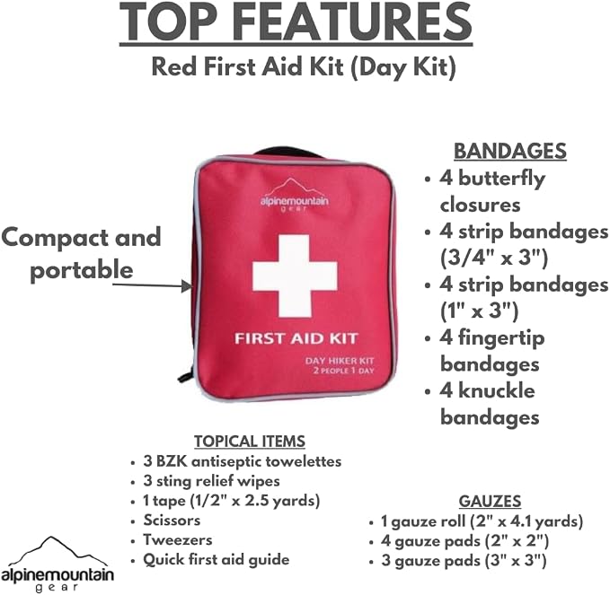 First Aid Kit, Day Kit 2-Person First Aid - Image 2