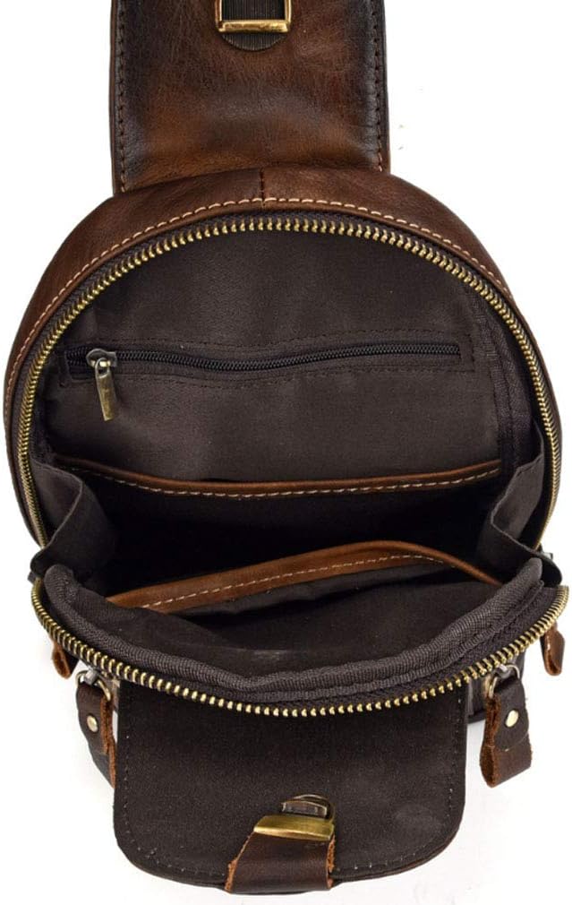 Hebetag Leather Sling Bag Crossbody Backpack - Image 7