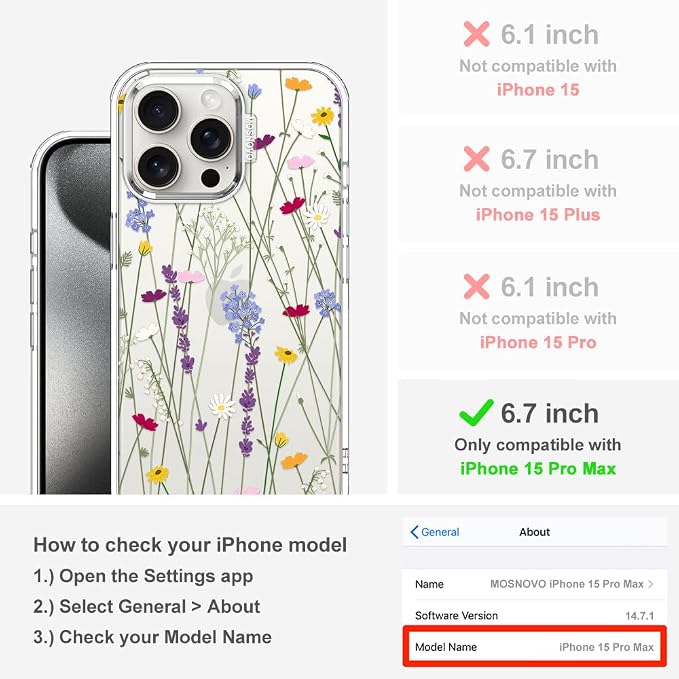 MOSNOVO Case for iPhone 15 Pro Max - Image 2
