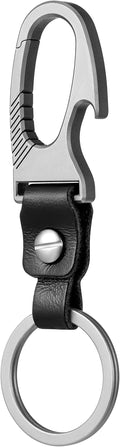 TISUR Titanium Carabiner Keychain Clip, Anti-Lost Key Ring Holder, Self-Locking by TISUR