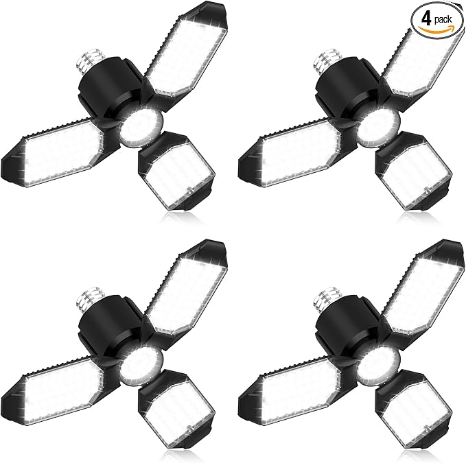 toberich LED Garage Light Bulbs 4 Pack, 8000LM Shop Lights by ToberichUltraBrightLight
