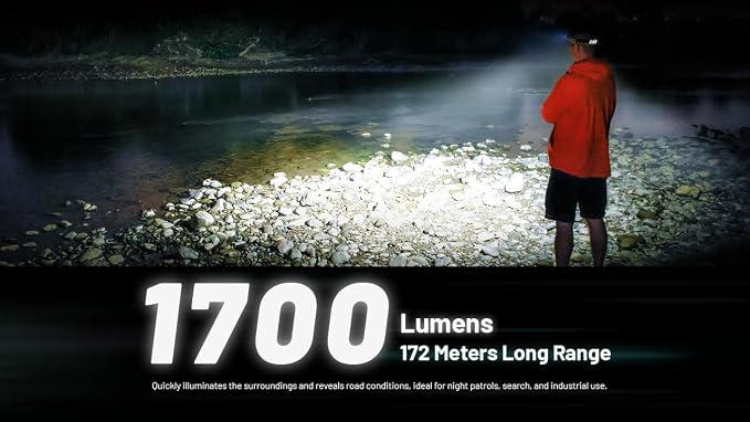 Nitecore NU45 1700 Lumen Headlamp, USB-C Rechargeable Fast Charging, Long - Image 6