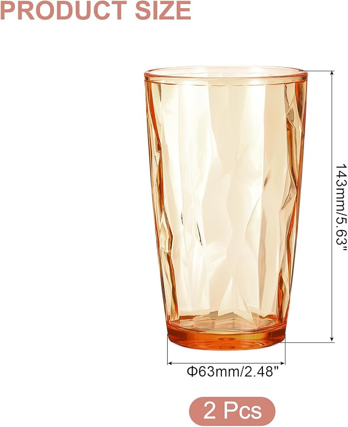 uxcell 17oz Acrylic Drinking Glasses - Image 2