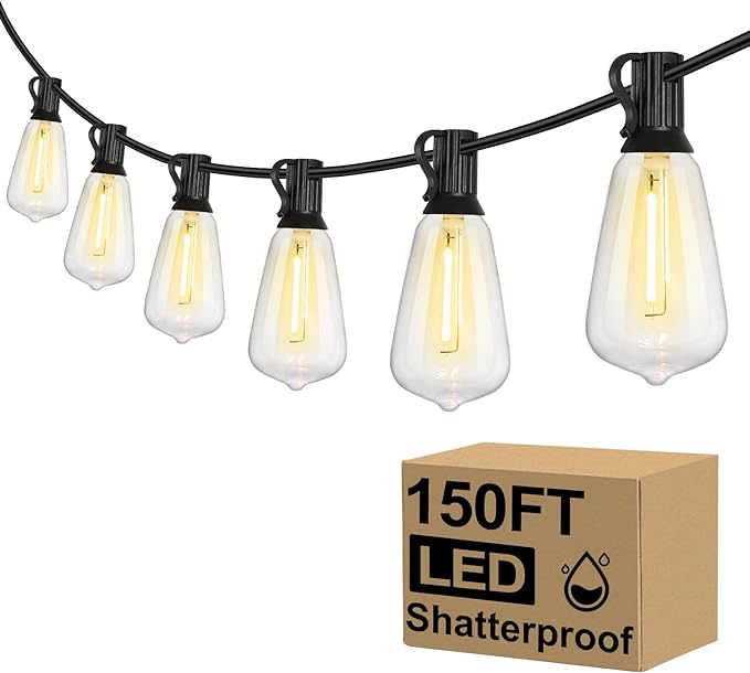 Brightever Outdoor String Lights 150FT, Patio Lights by Brightever