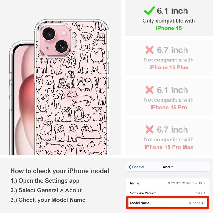 MOSNOVO Case for iPhone 15 - Image 2