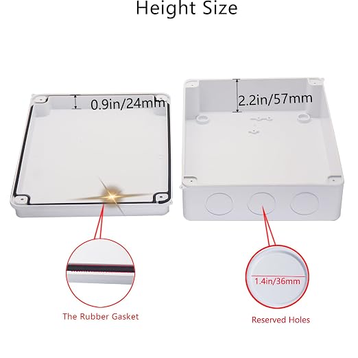 Junction Box Dustproof Waterproof IP65 ABS Plastic Electrical Boxes, Indoor & - Image 4