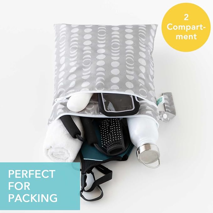 Bumkins Waterproof Wet Dry Bag for Baby, Swim Suit, Cloth Diapers, Pump Parts - Image 2