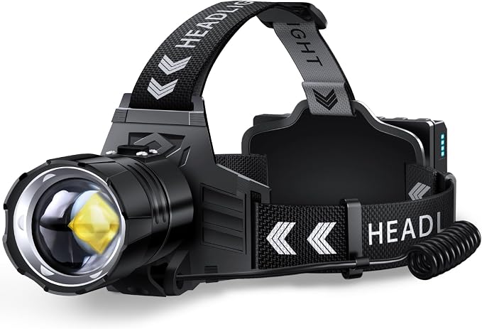 FINICO Rechargeable LED Headlamp 99000 High Lumens, 95 Hours Long Lasting Head by FINICOLighting