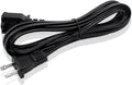 Black Extension Cord 10 Ft, 2 Prong Extension Cords US Flat and Thin by Yeatel
