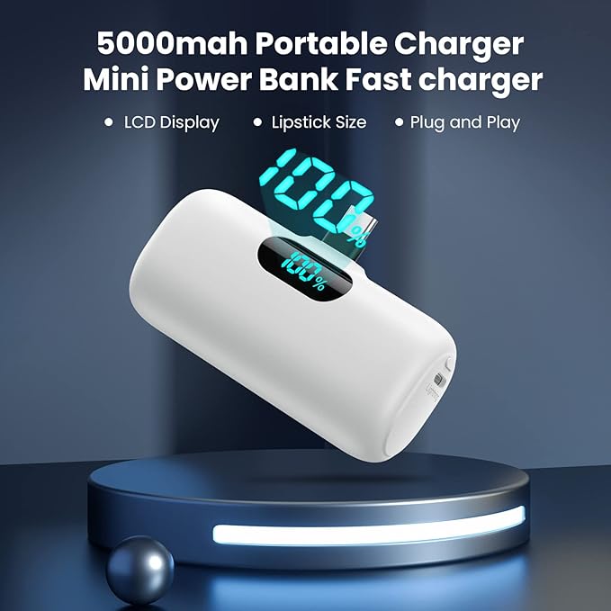 Feob Mini Portable Charger 5000mAh Power Bank, 15W PD USB C Cell Phone Portable - Image 6