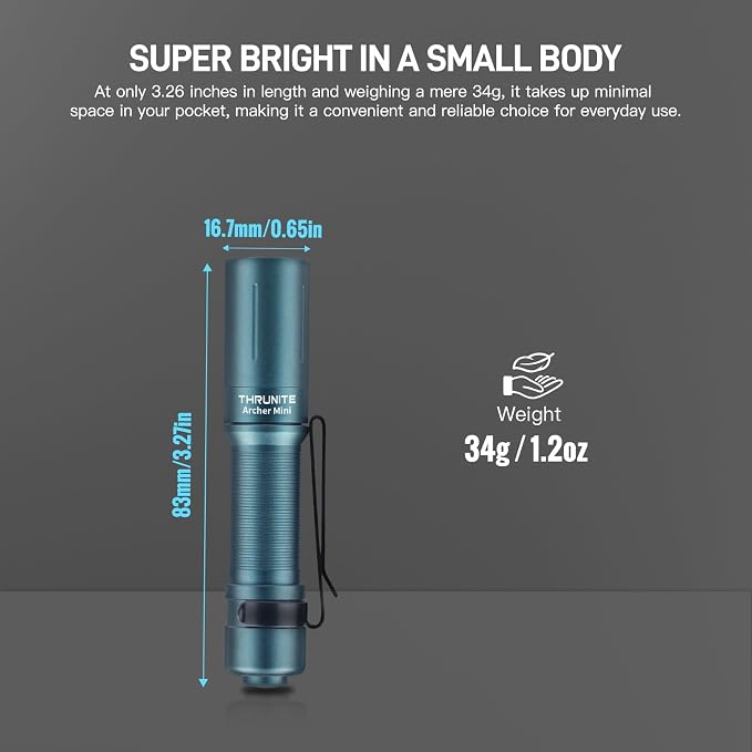 ThruNite Archer Mini Pocket EDC Pen Flashlight, USB-C Rechargeable Mini LED - Image 2