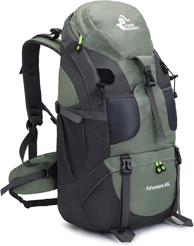 Bseash 50L Hiking Backpack, Water Resistant Lightweight Outdoor Sport Daypack by Bseash