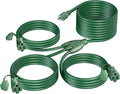 K KASONIC - 40FT Outdoor Extension Cord 1 to 3 Splitter, 3 Prong Outlets Plugs by KASONIC