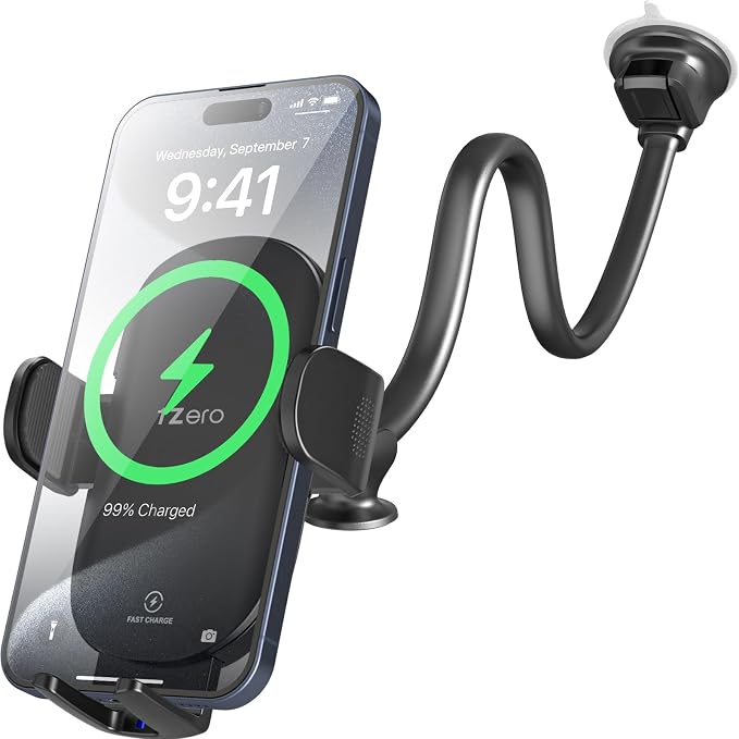 1Zero Solid Car Truck Phone Mount Wireless Charger Holder by 1Zero