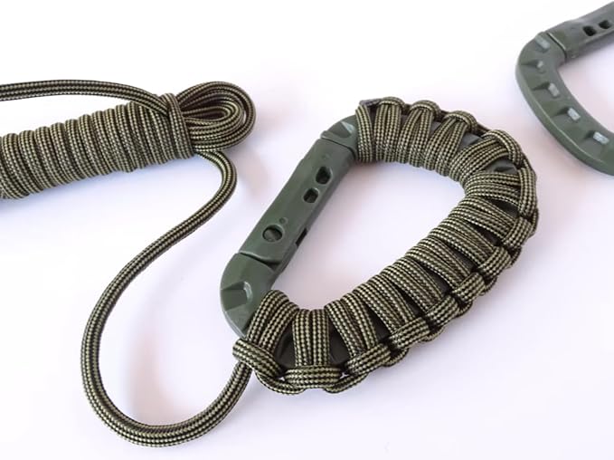 Tactical Gear Carabiner Keychain Clip Plastic D-Rings Large Key Chain Heavy - Image 3