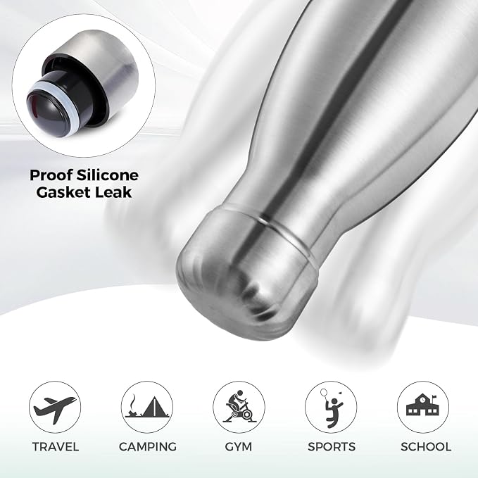 Volhoply 17oz Insulated Stainless Steel Water Bottle, Double Wall Vacuum Flask - Image 5