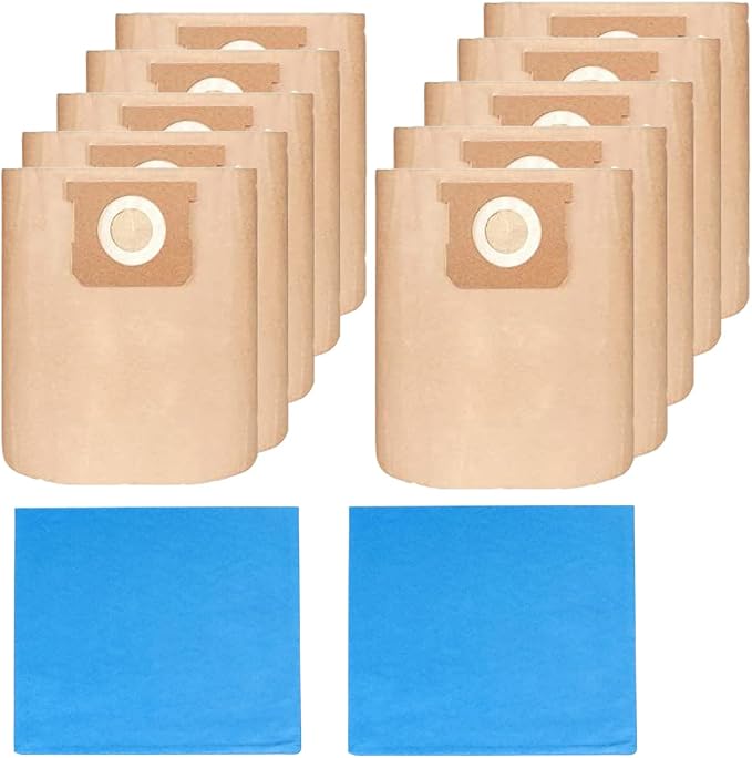 Pack 12 19-3100 Vacuum Bags for Stanley Shop Vac 5-6 Gallon Wet/Dry Vacuums by bluemorphoofficial