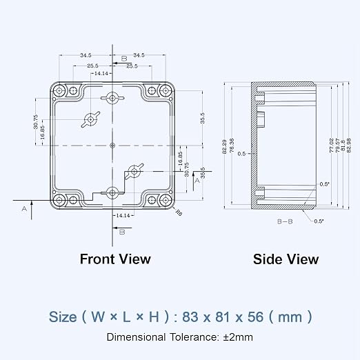 LeMotech Junction Box with Clear Cover IP65 Waterproof Project Box Dustproof - Image 8