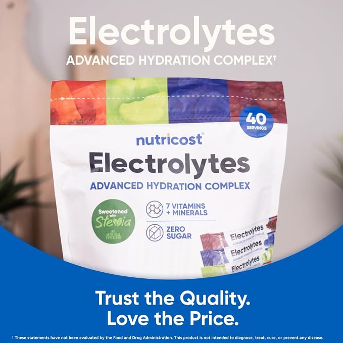 Nutricost Electrolytes Complex, Variety Pack Flavored, 40 Stickpacks - Image 5