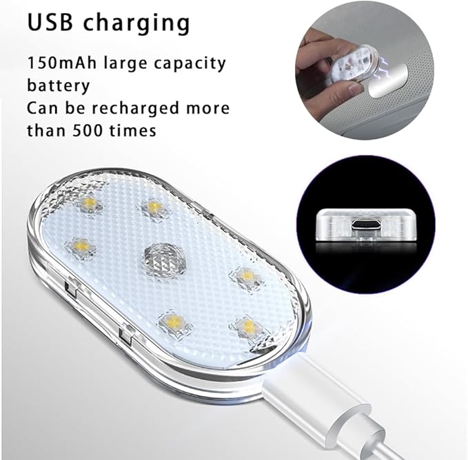 Mini LED Closet Light Wireless Touch Light USB Rechargeable Multi Color Cabinet - Image 5
