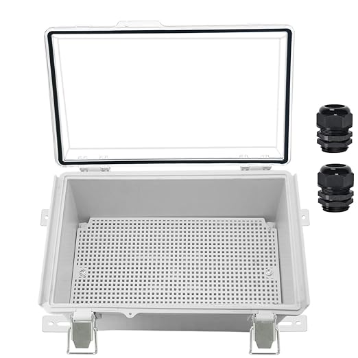 Zulkit Junction Box, IP67 Waterproof Electrical Box Hinged Clear Cover by Zulkit