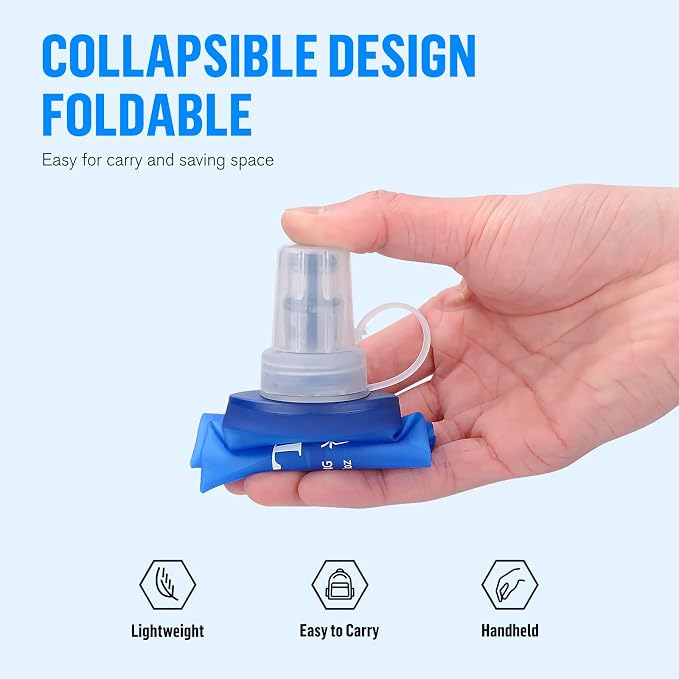 UTOBEST Soft Flask, 2 Pack Soft Flask Running Bottles 500ml, TPU Foldable - Image 5