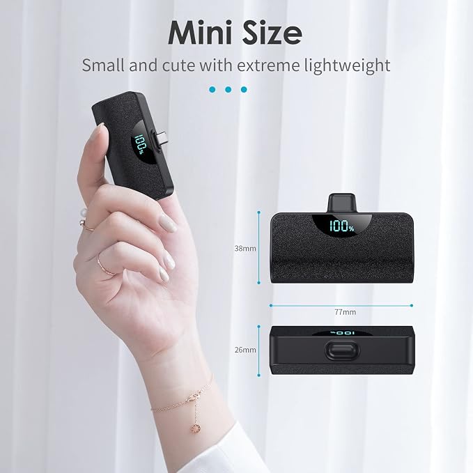 Portable Charger for iPhone 17/16/15, 5200mAh PD USB C Power Bank Built-in - Image 2