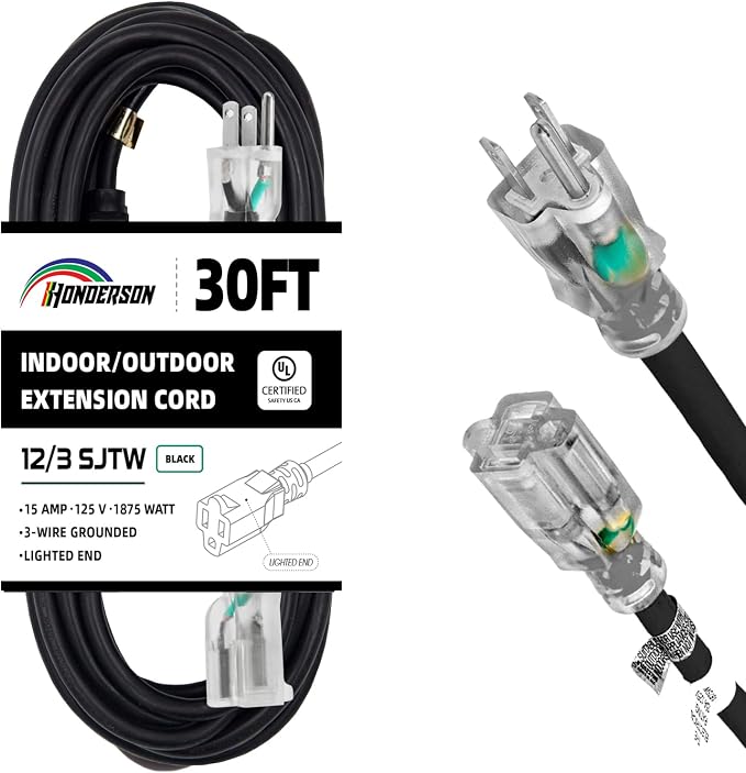 Indoor Outdoor Extension Cord Weatherproof by HONDERSON