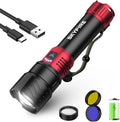 SKYFIRE Bright Flashlight with Ignition Lens&Yellow/Blue Light, 3000lm Super by SKYFIRE