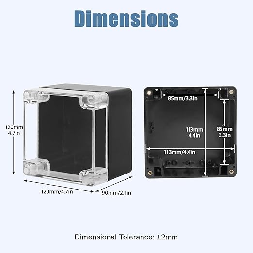 LeMotech Project Box ABS Plastic IP65 Waterproof Dustproof Electrical Junction - Image 2