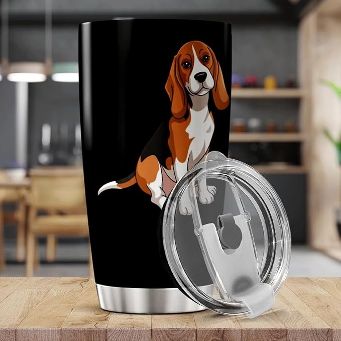 CUBICER Cartoon Beagle Dog Design 20 Oz Stainless Steel Tumbler - Image 5