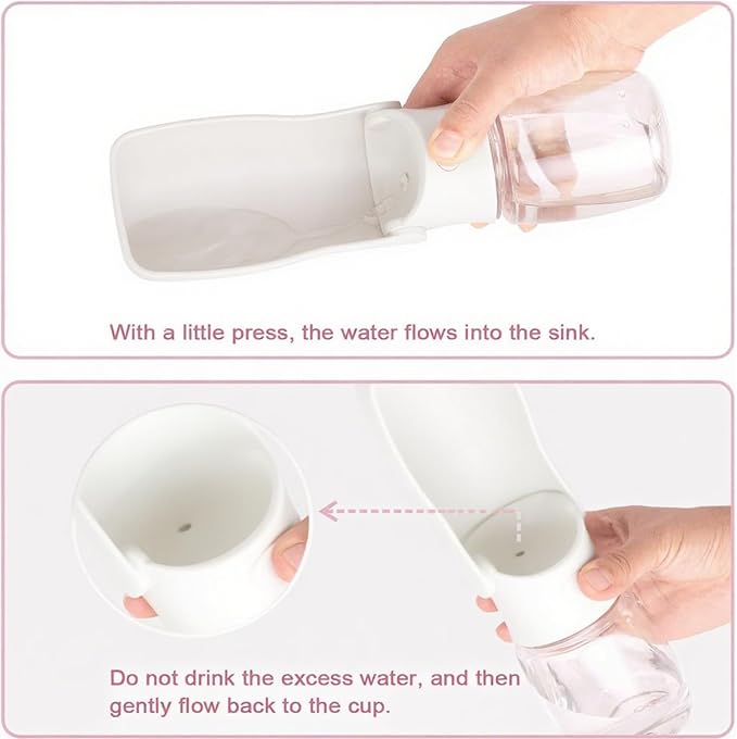 Portable Dog Water Bottle, Foldable Dog Water Bottle Leak Proof Dispenser - Image 4