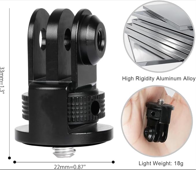 Aluminum Camera Tripod Adapter 1/4"-20 Conversion Adapter Mounts Compatible - Image 6